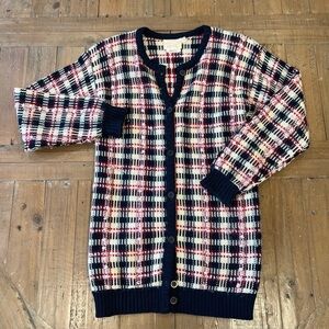 Vintage Pendleton Country Sophisticates Cardigan Sweater Medium Plaid Knit 80s